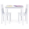 image:imageHumble Crew Kids Table and Chair Set Toddler Activity Table with 2 Chairs for Play Crafts Snacks amp Learning Wooden Kids Furniture for Playroom amp Bedroom WhiteOff White
