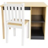 image:imageHumble Crew Slate Kids Laundry Organizer with 3 Removable Hampers  White with Grey Woodgrain Frame Sorting Hamper for Toddlers amp PreschoolersDesk and Chair