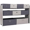 image:imageHumble Crew Toy Storage Organizer with 9 Removable Fabric Storage Bins for Kids Playroom 3Tier Toddler Toy Organization GreyWhiteGreyMulti Grey