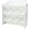 image:imageHumble Crew Toy Storage Organizer with 9 Removable Storage Bins for Kids Playroom 3Tier Toddler Toy Organization and Storage WhiteWhiteWhite