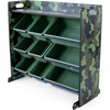 image:imageHumble Crew Toy Storage Organizer with 9 Removable Storage Bins for Kids Playroom 3Tier with Top Shelf Toddler Toy Organization WhiteWhiteArmy Green Camo