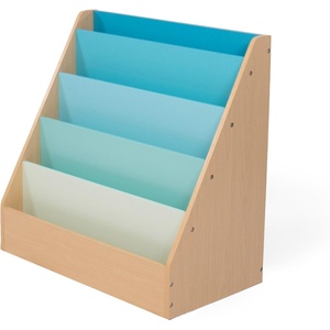 image:imageHumble Crew Kids Bookshelf 5Tier FrontFacing Book Display Organizer Montessori Toddler Bookcase for Playroom Bedroom amp Reading Corner NaturalAquaNaturalAqua