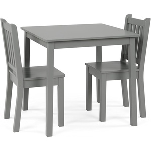 image:imageHumble Crew Kids Table and Chair Set Toddler Activity Table with 2 Chairs for Play Crafts Snacks amp Learning Wooden Kids Furniture for Playroom amp Bedroom WhiteGrey