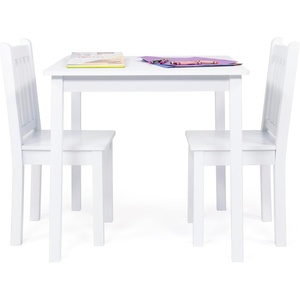 image:imageHumble Crew Kids Table and Chair Set Toddler Activity Table with 2 Chairs for Play Crafts Snacks amp Learning Wooden Kids Furniture for Playroom amp Bedroom WhiteOff White