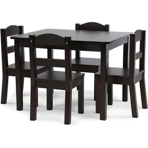 image:imageHumble Crew Kids Table and Chair Set Toddler Activity Table with 4 Chairs for Play Crafts Snacks amp Learning Wooden Kids Furniture for Playroom amp Bedroom WhiteEspresso