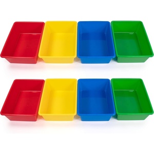 image:imageHumble Crew Large Plastic Storage Bins for Kids Set of 4 Sturdy Toy Organizer Bins for Playroom Nursery Classroom amp Bedroom Storage WhitePrimary