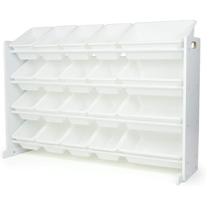 image:imageHumble Crew Toy Storage Organizer with 20 Removable Storage Bins for Kids Playroom 4Tier Toddler Toy Organization WhiteWhiteWhiteWhite