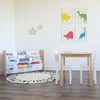 image:imageHumble Crew 4Tier Kids Bookshelf and 3 Bins Toy Storage Espresso and White  Book Shelf for Kids Rooms with Four Deep Pockets  Toddler Sling Book Rack with Deep Sleeves Nursery Bookcase Organizer