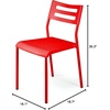 image:imageHumble Crew Desk Chair no Wheels White 16W x 19D x 30H 200 lbs Max  Lightweight Plastic Chair for Small Spaces  Premium Stackable Minimalist Chair for Office Dorm Bedroom Dining and MoreRed