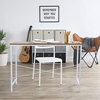 image:imageHumble Crew Desk Chair no Wheels White 16W x 19D x 30H 200 lbs Max  Lightweight Plastic Chair for Small Spaces  Premium Stackable Minimalist Chair for Office Dorm Bedroom Dining and MoreWhite