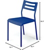 image:imageHumble Crew Desk Chair no Wheels White 16W x 19D x 30H 200 lbs Max  Lightweight Plastic Chair for Small Spaces  Premium Stackable Minimalist Chair for Office Dorm Bedroom Dining and MoreNavy