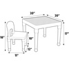 image:imageHumble Crew Kids Activity Table and 2 Chairs Set PinkPurpleWhite  2in1 Toddler Play Table Building Blocks Compatible  Premium Childrens Table and Chair Set for Arts Crafts Reading and MoreWhiteBlueRed