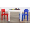 image:imageHumble Crew Kids Activity Table and 2 Chairs Set PinkPurpleWhite  2in1 Toddler Play Table Building Blocks Compatible  Premium Childrens Table and Chair Set for Arts Crafts Reading and MoreWhiteBlueRed