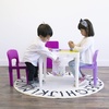 image:imageHumble Crew Kids Activity Table and 2 Chairs Set PinkPurpleWhite  2in1 Toddler Play Table Building Blocks Compatible  Premium Childrens Table and Chair Set for Arts Crafts Reading and MorePinkPurpleWhite