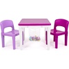 image:imageHumble Crew Kids Activity Table and 2 Chairs Set PinkPurpleWhite  2in1 Toddler Play Table Building Blocks Compatible  Premium Childrens Table and Chair Set for Arts Crafts Reading and MorePinkPurpleWhite