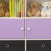 image:imageHumble Crew Violet Dollhouse Storage Organizer and Bookcase for Kids PurpleWhite 2 Fabric Bins 3 Shelves amp 2 Cabinets Toy and Book Organizer for Playroom or Bedroom