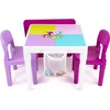 image:imageHumble Crew Kids Activity Table and 2 Chairs Set PinkPurpleWhite  2in1 Toddler Play Table Building Blocks Compatible  Premium Childrens Table and Chair Set for Arts Crafts Reading and MorePinkPurpleWhite