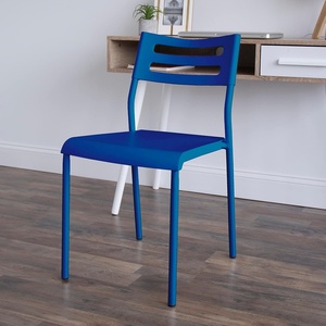 image:imageHumble Crew Desk Chair no Wheels White 16W x 19D x 30H 200 lbs Max  Lightweight Plastic Chair for Small Spaces  Premium Stackable Minimalist Chair for Office Dorm Bedroom Dining and MoreNavy