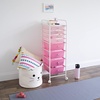 image:imageHumble Crew 8 Drawer Rolling Storage Cart with Wheels Slim Plastic Organizer Trolley for Crafts Office School Makeup amp More Metal Frame PinkPink