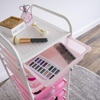 image:imageHumble Crew 8 Drawer Rolling Storage Cart with Wheels Slim Plastic Organizer Trolley for Crafts Office School Makeup amp More Metal Frame PinkPink