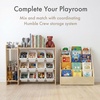 image:imageHumble Crew Toy Storage Organizer with Book Shelf and Top Shelf 9 Removable Storage Bins for Kids Playroom Toy Organization Solid Wood NaturalWhiteSet with Stuffed Animal Storage