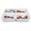 image:imageHumble Crew Plastic Storage Bins for Kids Small Removable Toy Organizer  BPAfree lightweight fits cubbies and bookshelves compatible with most toddler shelving for playroom bedroom or nurseryWhite