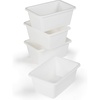 image:imageHumble Crew Plastic Storage Bins for Kids Small Removable Toy Organizer  BPAfree lightweight fits cubbies and bookshelves compatible with most toddler shelving for playroom bedroom or nurseryWhite