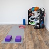 image:imageHumble Crew Jayden Sports Equipment Organizer with 2 Ball Racks and 4 Storage Bins  BlackWhite Rack for Home Gym Garage amp Kids Gear Holds Balls Bats Rackets amp More4 Bins  Sports Equipment