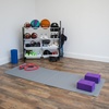 image:imageHumble Crew Jayden Sports Equipment Organizer with 2 Ball Racks and 4 Storage Bins  BlackWhite Rack for Home Gym Garage amp Kids Gear Holds Balls Bats Rackets amp More4 Bins  Sports Equipment