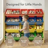 image:imageHumble Crew Supersized Toy Storage Organizer with 16 Removable Bins NaturalMixed Neon  Large Toy Storage for Toddlers Ideal for Kids Rooms Playrooms and Nurseries  Modern Toy Bins for KidsNatural WoodPrimary