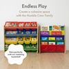 image:imageHumble Crew Supersized Toy Storage Organizer with 16 Removable Bins NaturalMixed Neon  Large Toy Storage for Toddlers Ideal for Kids Rooms Playrooms and Nurseries  Modern Toy Bins for KidsNatural WoodPrimary