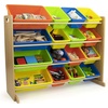 image:imageHumble Crew Supersized Toy Storage Organizer with 16 Removable Bins NaturalMixed Neon  Large Toy Storage for Toddlers Ideal for Kids Rooms Playrooms and Nurseries  Modern Toy Bins for KidsNaturalMixed Neon