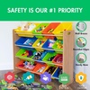 image:imageHumble Crew Supersized Toy Storage Organizer with 16 Removable Bins NaturalMixed Neon  Large Toy Storage for Toddlers Ideal for Kids Rooms Playrooms and Nurseries  Modern Toy Bins for KidsNaturalMixed Neon