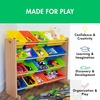 image:imageHumble Crew Supersized Toy Storage Organizer with 16 Removable Bins NaturalMixed Neon  Large Toy Storage for Toddlers Ideal for Kids Rooms Playrooms and Nurseries  Modern Toy Bins for KidsNaturalMixed Neon