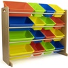 image:imageHumble Crew Supersized Toy Storage Organizer with 16 Removable Bins NaturalMixed Neon  Large Toy Storage for Toddlers Ideal for Kids Rooms Playrooms and Nurseries  Modern Toy Bins for KidsNaturalMixed Neon