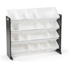image:imageHumble Crew Supersized Toy Storage Organizer with 16 Removable Bins NaturalMixed Neon  Large Toy Storage for Toddlers Ideal for Kids Rooms Playrooms and Nurseries  Modern Toy Bins for KidsBlackWhite
