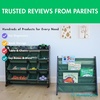 image:imageHumble Crew Kids Bookshelf Montessori Front Facing Toddler Bookcase 4 TierCamo Green