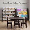 image:imageHumble Crew Kids Bookshelf Montessori Front Facing Toddler Bookcase 4 TierEspressoWhite