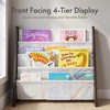 image:imageHumble Crew Kids Bookshelf Montessori Front Facing Toddler Bookcase 4 TierEspressoWhite
