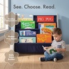 image:imageHumble Crew Kids Bookshelf Montessori Front Facing Toddler Bookcase 4 TierGreyNavy