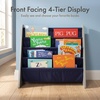 image:imageHumble Crew Kids Bookshelf Montessori Front Facing Toddler Bookcase 4 TierGreyNavy