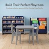 image:imageHumble Crew Kids Bookshelf Montessori Front Facing Toddler Bookcase 4 TierGreyNavy