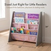 image:imageHumble Crew Kids Bookshelf Montessori Front Facing Toddler Bookcase 4 TierGreyPink