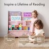 image:imageHumble Crew Kids Bookshelf Montessori Front Facing Toddler Bookcase 4 TierGreyPink