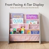 image:imageHumble Crew Kids Bookshelf Montessori Front Facing Toddler Bookcase 4 TierGreyPink