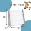 image:imageHumble Crew Kids Bookshelf Montessori Front Facing Toddler Bookcase 4 TierGreyWhite
