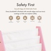 image:imageHumble Crew Kids Bookshelf Montessori Front Facing Toddler Bookcase 4 TierPinkWhite