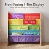 image:imageHumble Crew Kids Bookshelf Montessori Front Facing Toddler Bookcase 4 TierRainbow