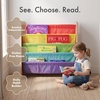 image:imageHumble Crew Kids Bookshelf Montessori Front Facing Toddler Bookcase 4 TierRainbow