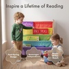image:imageHumble Crew Kids Bookshelf Montessori Front Facing Toddler Bookcase 4 TierRainbow